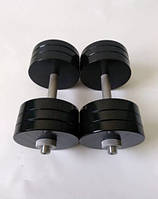 Розбірні гантелі метал з покриттям 2 по 28 кг (набірні, гантелі для будинку, загальна вага 56кг)