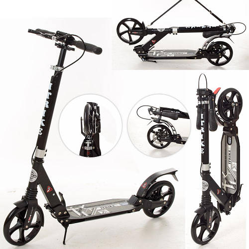 Самокат взрослый подростковый iTrike SR 2-018-8-B с амортизаторами и ...