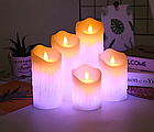 Світлодіодна свічка RGB 75х175мм, з пультом 3хААА, парафіновий віск, LM36009, фото 10