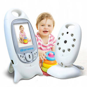 Відеоняня Baby Monitor VB 601 VB601 на акумуляторах із двостороннім зв'язком, мелодіями та термометром