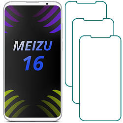 Комплект Meizu 16 Захисні Стекла (3 шт.) (Мейзу 16)