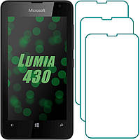 Комплект Microsoft Lumia 430 Защитные Стекла (3 шт.) (Люмия 430)