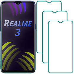 Комплект Realme 3 Захисні Стекла (3 шт.) (Реалми 3)