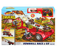 Hot Wheels Monster Trucks Downhill GFR15 Mattel Хот Вілс Монстер трак Пересувний трамплін ігровий набір
