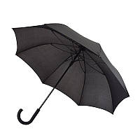 Зонт-трость полуавтомат черный SUPREME
