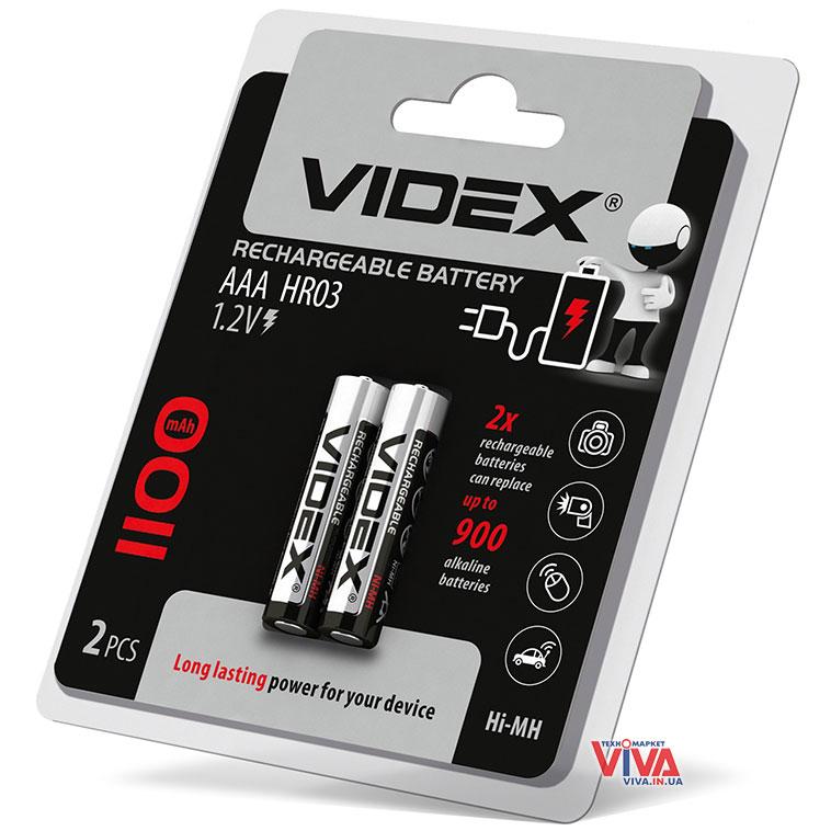 Аккумуляторы Videx AAA 1100 mAh (HR03, Ni-MH) - фото 2 - id-p526437253