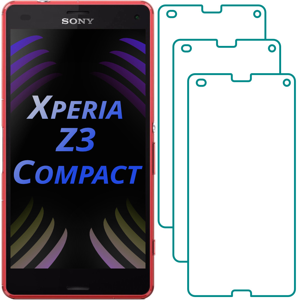 Комплект Sony Z3 Compact Защитные Стекла (3 шт.) (Сони Иксперия З3 Зет 3 Компакт) - фото 1 - id-p1129770503