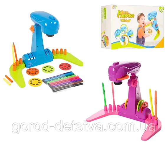 Дитячий проектор YM133-134 зі світловими ефектами (2 кольори), в коробці, фото 1