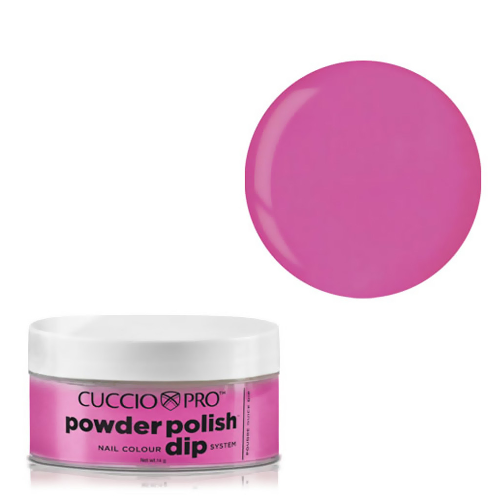 Яскрава бузково-рожева гель-пудра для нігтів Cuccio Bubble Gum Pink, 14 г
