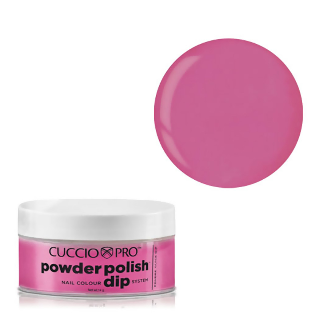 Насичена темно-рожева гель-пудра для нігтів Cuccio Bright Pink, 14 г