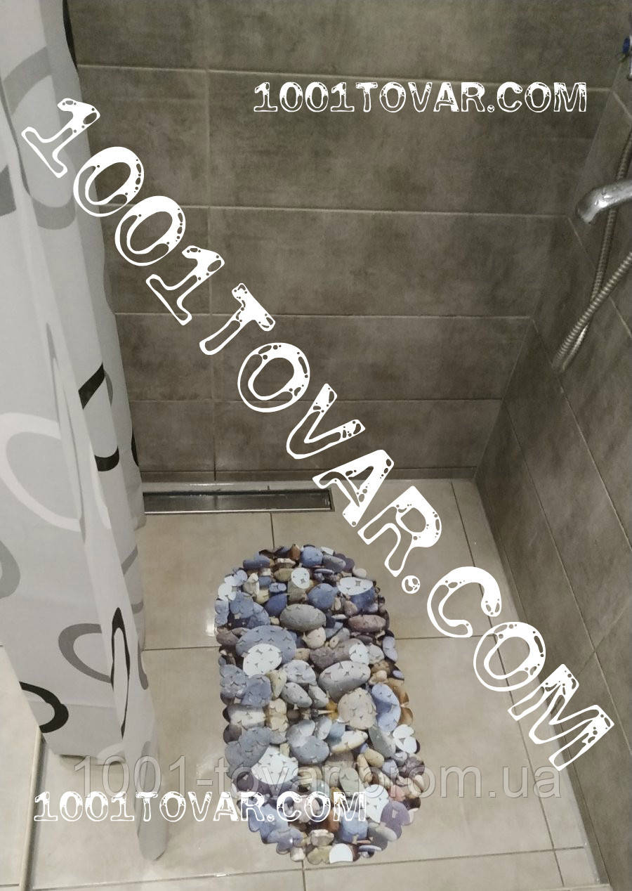 Тканевая шторка для ванной комнаты из полиэстера "Rings V6" (серая) Tropik, размер 180х200 см., Турция - фото 4 - id-p888886931