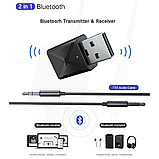 Адаптер Bluetooth 5 аудіоприймач передавач 2в1 ресивер, трансміттер KN320, фото 6