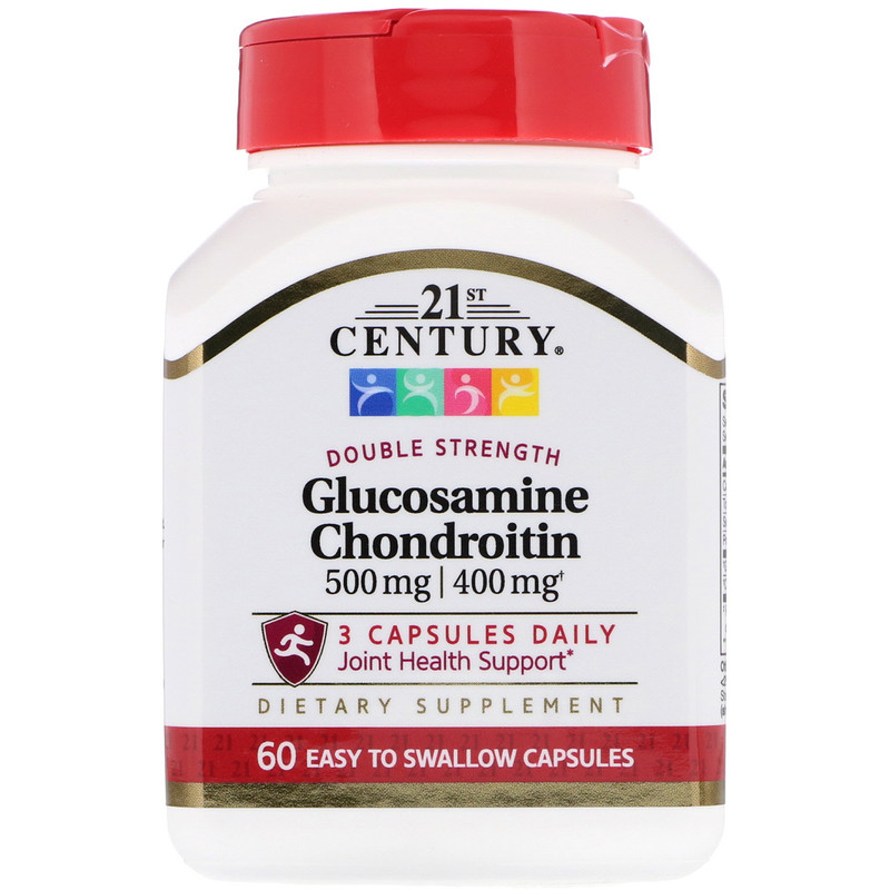 Glucosamine / Chondroitin Double Strength 500 мг / 400 мг 21st Century 60 капсул
