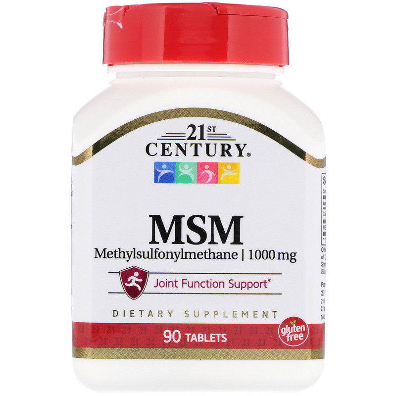 MSM Methylsulfonylmethane 1000 мг 21st Century 90 таблеток