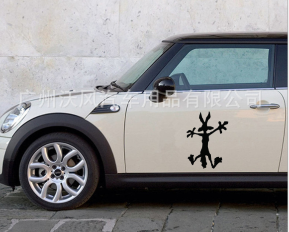 Наклейка для автомобіля мультяшний вовк 3D 13*18 см, фото 1