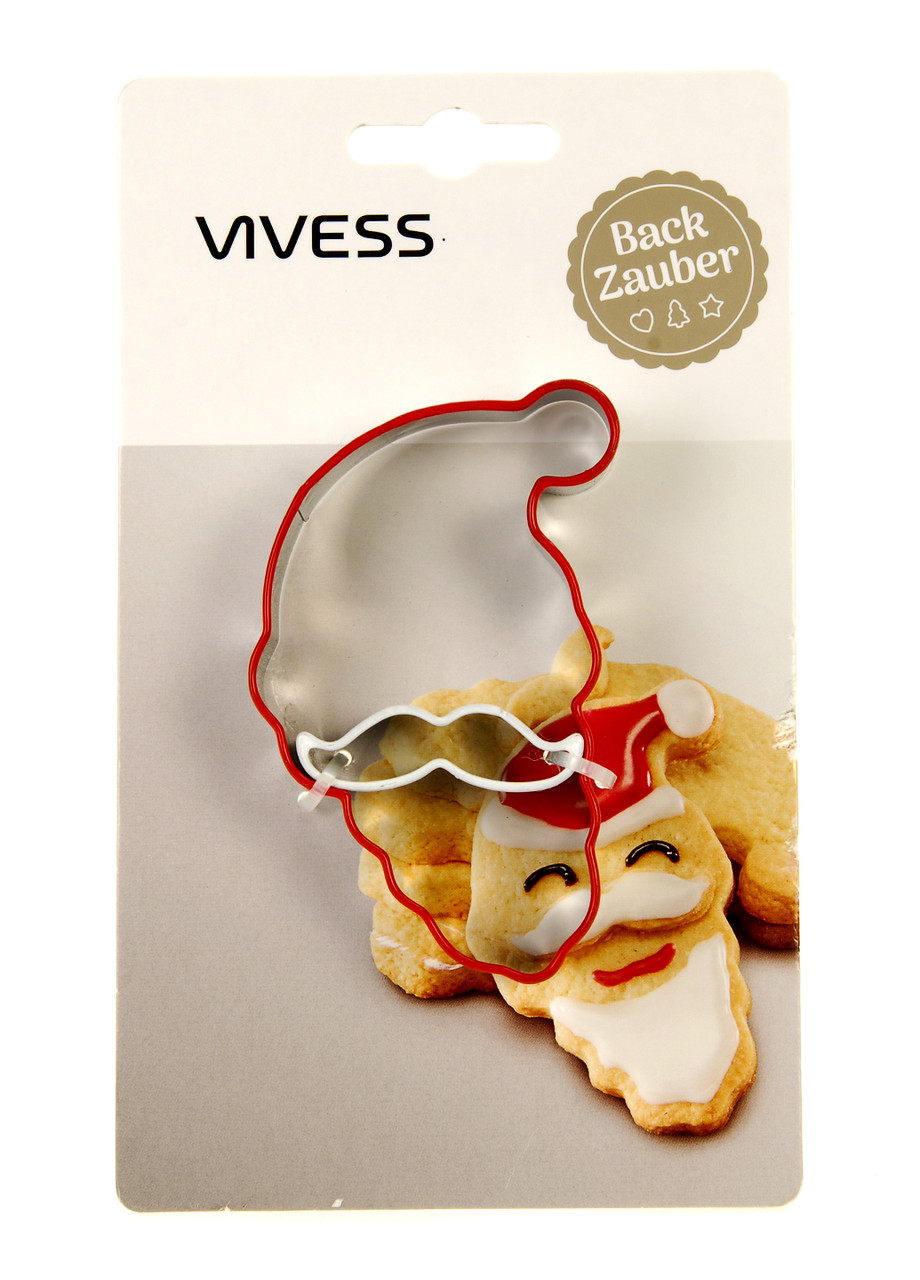 Форма для вирізування печива Дід Мороз, VIVESS з неіржавкої сталі, фото 1