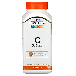 Vitamin C 500 мг 21st Century 250 таблеток