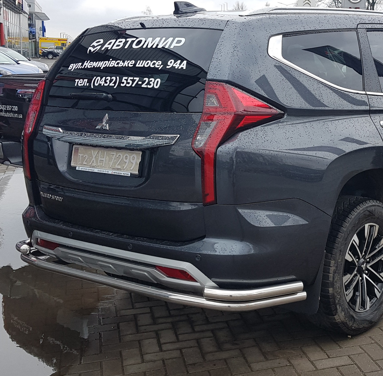 Захист заднього бампера на Mitsubishi Pajero Sport (з 2020--), фото 1