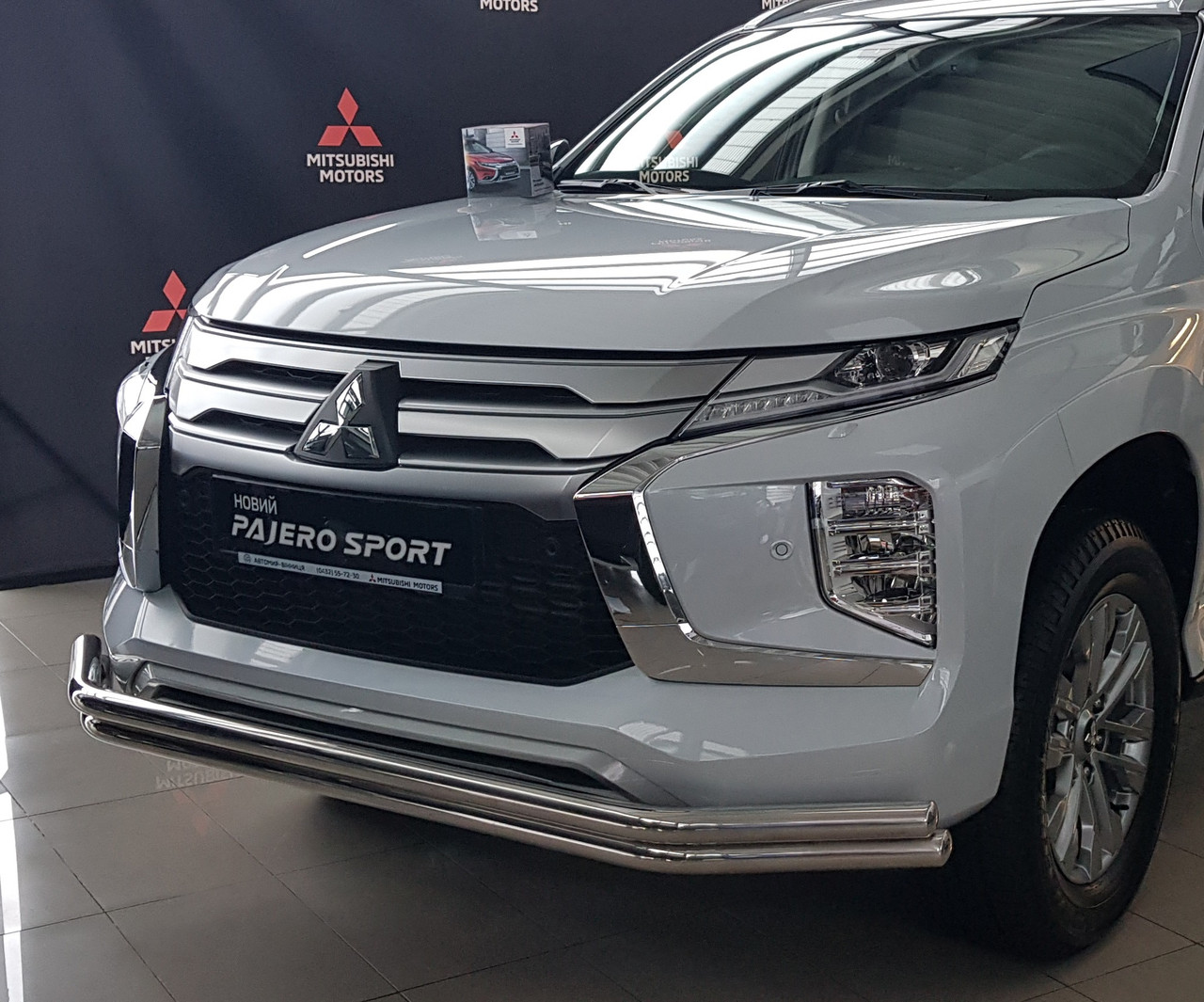 Кенгурник подвійний вус на Mitsubishi Pajero Sport (c 2020 —), фото 1