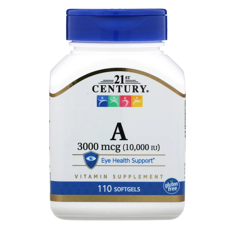 Vitamin A 3000 мкг 10000 IU 21st Century 110 капсул