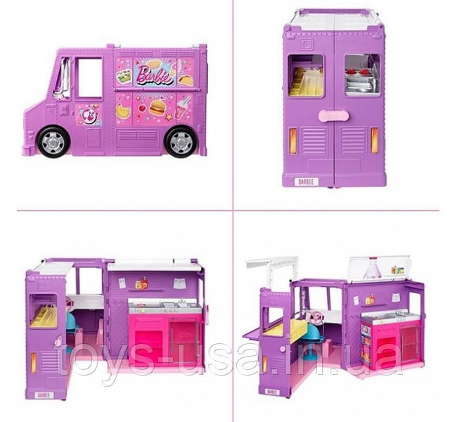 Ігровий набір Барбі Фургончик з їжею Barbie Foodtruck GMW07, фото 1