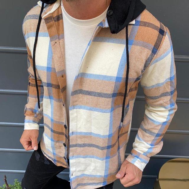 Мужская байковая рубашка с капюшоном Palm Angels