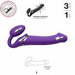 Безремний страпон із вібрацією Strap-On-Me Vibrating Violet L, діам. 3,7 см, пульт ДК, регульований 777Store.com.ua, фото 3