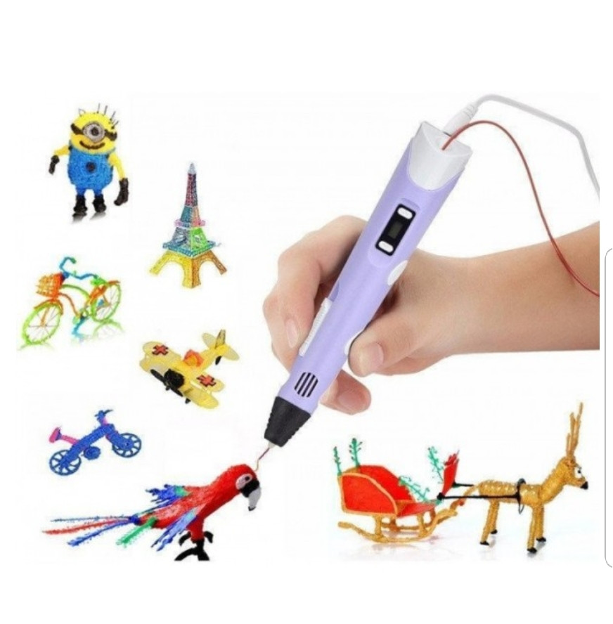 3D ручка з LCD дисплеєм і набором еко пластику для малювання 3DPen-2 три д ручка