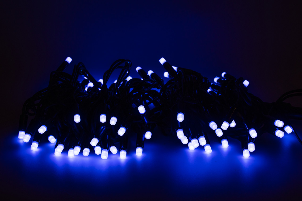 Світлодіодна новорічна гірлянда, 8 м, 80 л, синій, IP44, LED (040599), фото 1