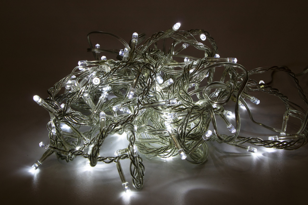 Світлодіодна новорічна гірлянда 120Л прозора, LED (350070)