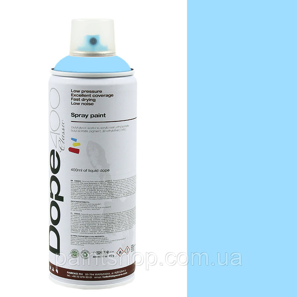Аерозольна фарба Dope D-061 Tahitian Blue (Блакитний) 400 мл