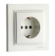 Розетка 1-а з заземленням, Mono Electric, DESPINA (білий)