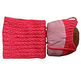 Шапка в'язана дитяча та снуд для дівчинки. набір розмір 46-48, фото 2