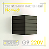 Настінний гіпсовий світильник бра GYPSUM LINE Norwich S1807 В BK G9 чорний, фото 9