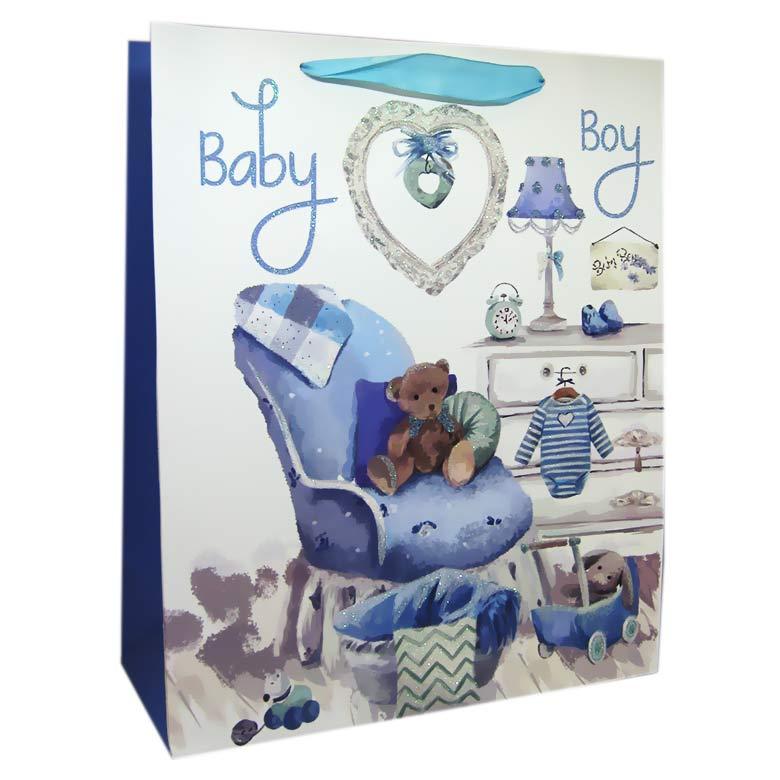 Пакет подарунковий паперовий HP 26*32*12см HP-641M-2 Baby Boy, фото 1