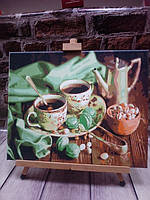 Готова картина за номерами "М'ятне чаювання" 40*50