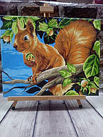 Готова картина за номерами Білочка 40*50