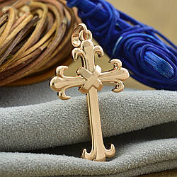 Хрестик для ланцюжка до 3 мм 71369 розмір 40х22 мм вага 3.0 г позолота 18К