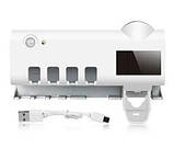 Диспенсер для зубної пасти | тримач зубних щіток із дозатором Toothbrush sterilizer | УФ-стерилізатор щіток, фото 2