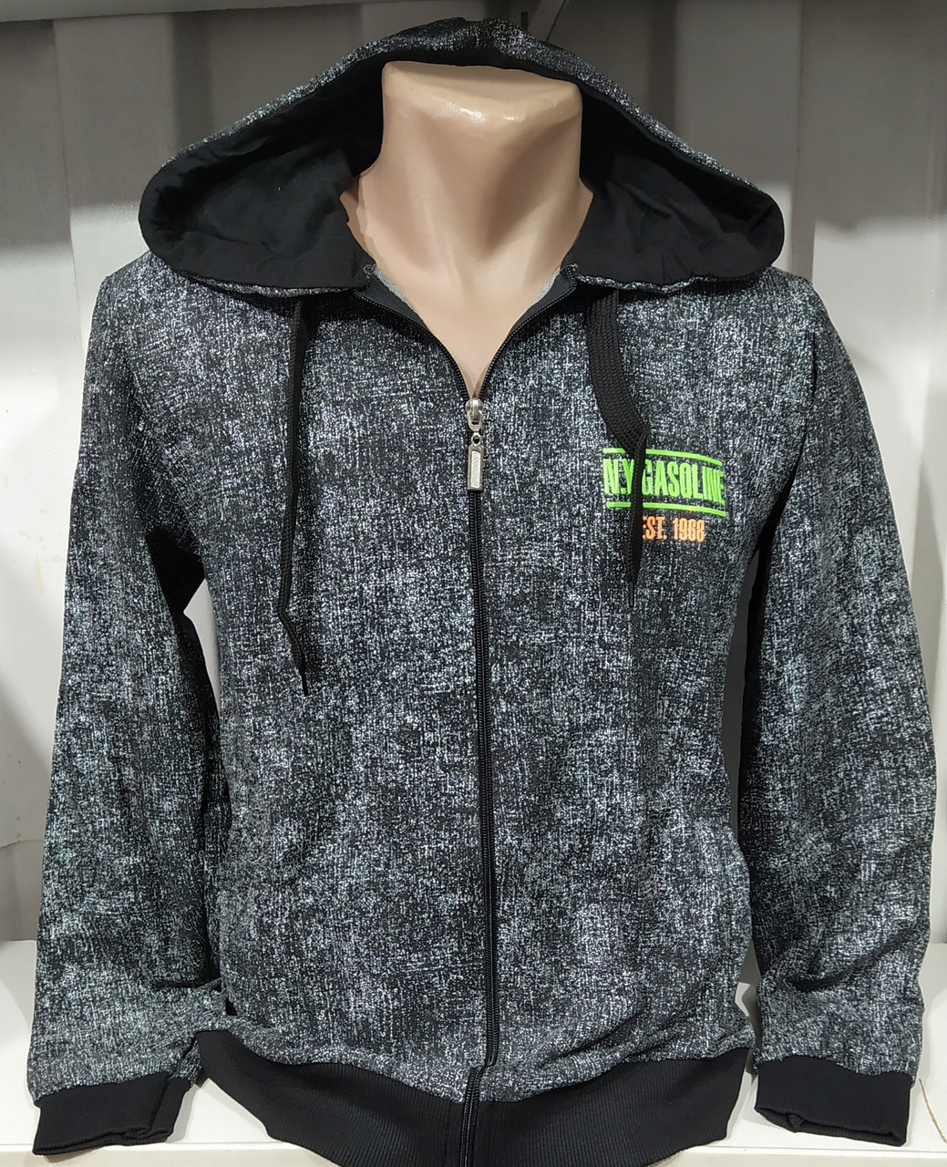 Мужская толстовка серая с капюшоном без флиса. Размер 46.: продажа ...