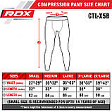 Штани компресійні чоловічі чорні RDX LYCRA BLACK XL, фото 6