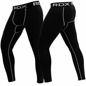 Штани компресійні чоловічі чорні RDX LYCRA BLACK 2XL