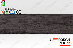 Террасна дошка Porch Solid 3D Dark Coffee 2200x140x18, композитна дерево-полімерна дошка, для тераси