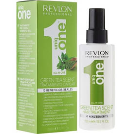 Незмивна маска-спрей з ароматом зеленого чаю Revlon Uniq One All In One Green Tea Scent Hair Treatment