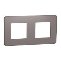 Рамка 2-постова шоколад /білий Unica New Studio Color Schneider Electric NU280416