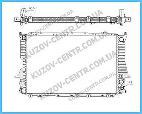 Радіатор Audi (Audi)DI 100 91-94/A6 94-98 (C4) виробник FPS