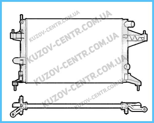 Радіатор охолодження двигуна OPEL CORSA C 2001-2003, фото 1