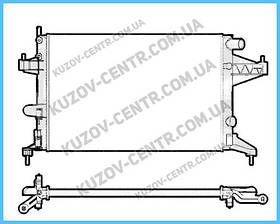 Радіатор охолодження двигуна OPEL CORSA C 2001-2003
