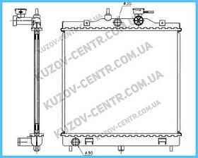 Радіатор охолодження двигуна KIA PICANTO 2004-2008 / PICANTO 2008-2011