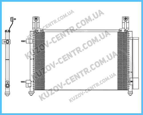 Радіатор кондиціонера Chevrolet Spark (Шевроле Спарк) 10-(M300) виробник HCC